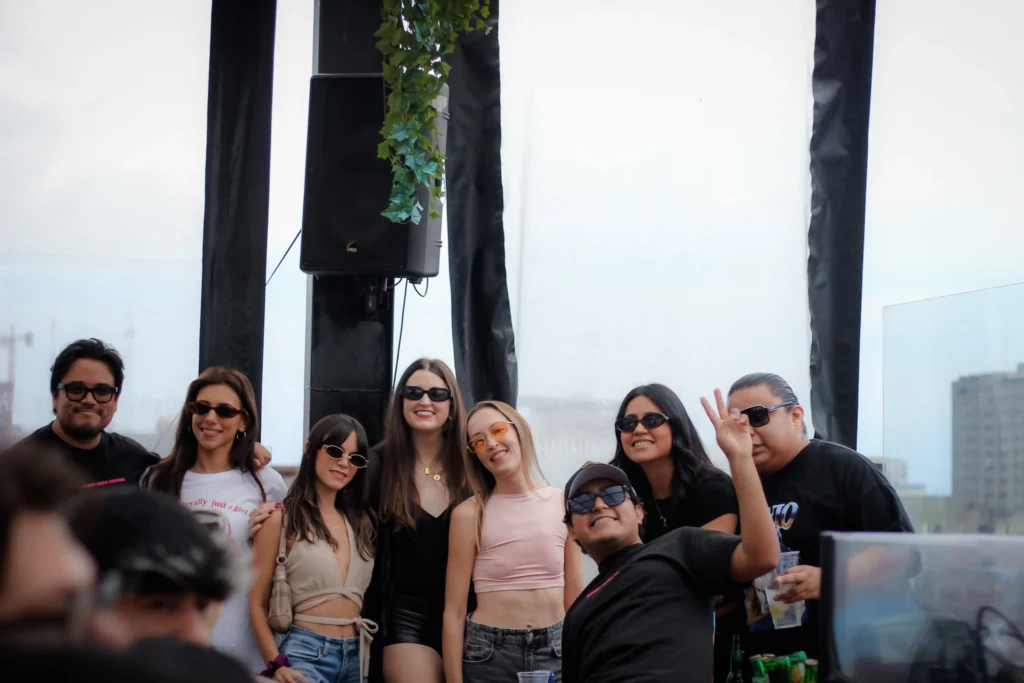 Solo travelers meeting at a Sunday rooftop party in Mexico City