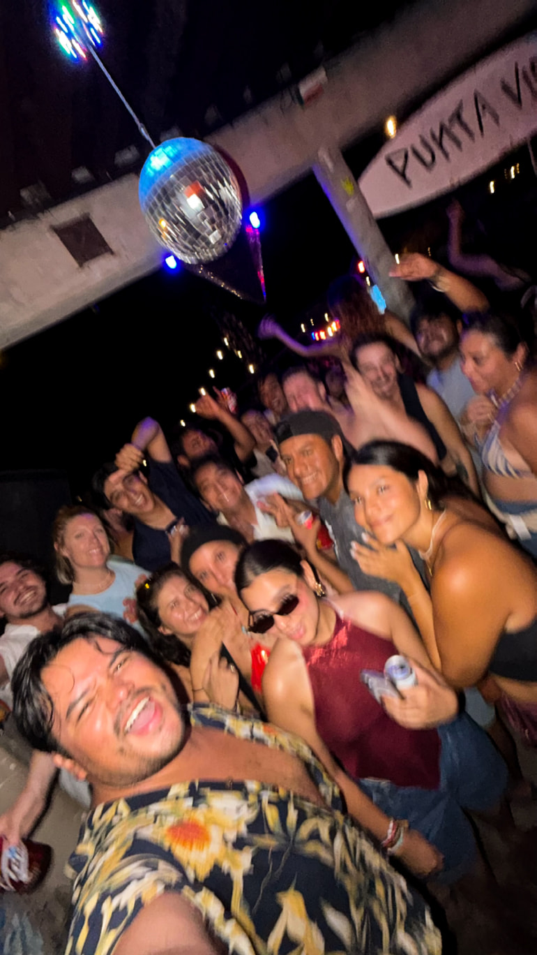 DJ playing house music at Sunset Music Sessions, Punta Vida
